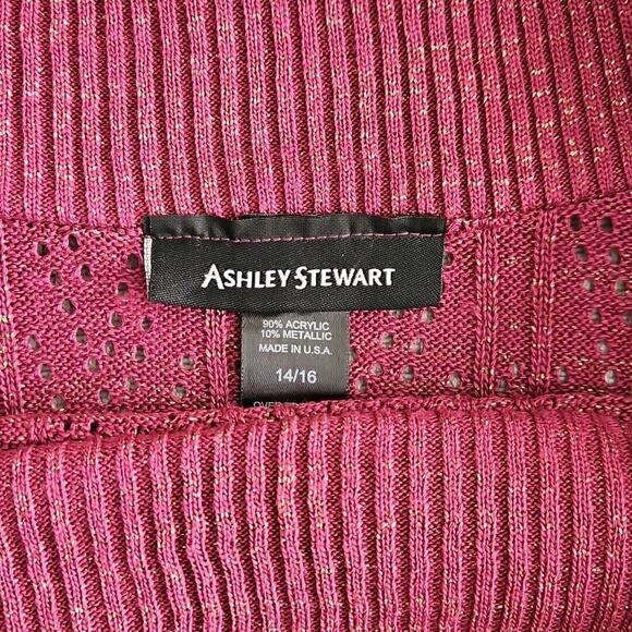 Cowl Neck Glitter Sweater Size 14/16 Ribbed Purple Long Sleeve Boho Y2K Luxe AS - Picture 5 of 15